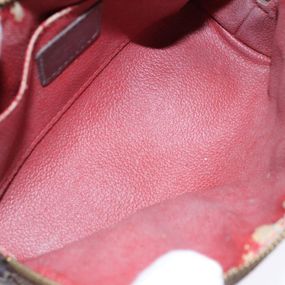 LOUIS VUITTON Damier Ebene Pochette Cosmetic PM Pouch N47516 LV Auth 136365