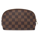 LOUIS VUITTON Damier Ebene Pochette Cosmetic PM Pouch N47516 LV Auth 136365-2