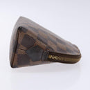 LOUIS VUITTON Damier Ebene Pochette Cosmetic PM Pouch N47516 LV Auth 136365-3