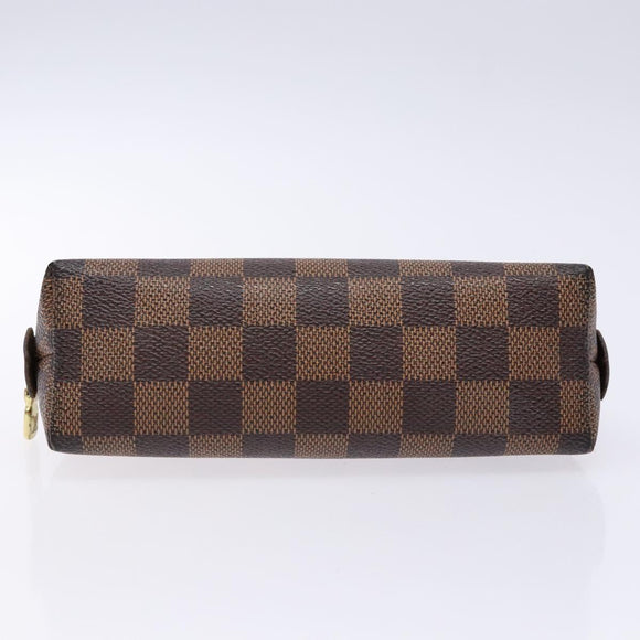 LOUIS VUITTON Damier Ebene Pochette Cosmetic PM Pouch N47516 LV Auth 136365