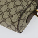 GUCCI GG Supreme Web Sherry Line Bag PVC Beige Gold 119 02 087 Auth 136367-16