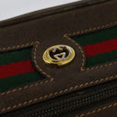 GUCCI GG Supreme Web Sherry Line Bag PVC Beige Gold 119 02 087 Auth 136367-17