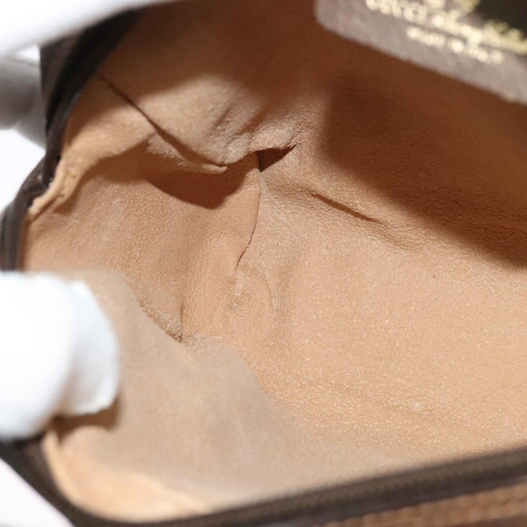 GUCCI GG Supreme Web Sherry Line Bag PVC Beige Gold 119 02 087 Auth 136367