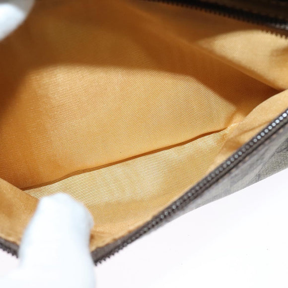 GUCCI GG Supreme Web Sherry Line Bag PVC Beige Gold 119 02 087 Auth 136367