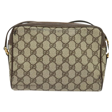 GUCCI GG Supreme Web Sherry Line Bag PVC Beige Gold 119 02 087 Auth 136367 - 0