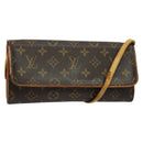 LOUIS VUITTON Monogram Pochette Twin GM Shoulder Bag M51852 LV Auth 136381-1