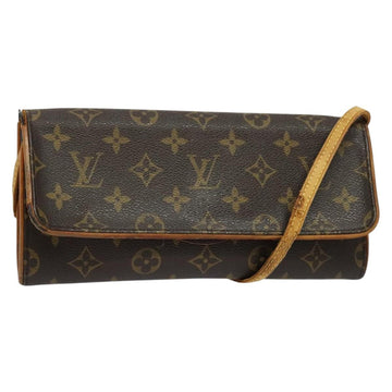 LOUIS VUITTON Monogram Pochette Twin GM Shoulder Bag M51852 LV Auth 136381