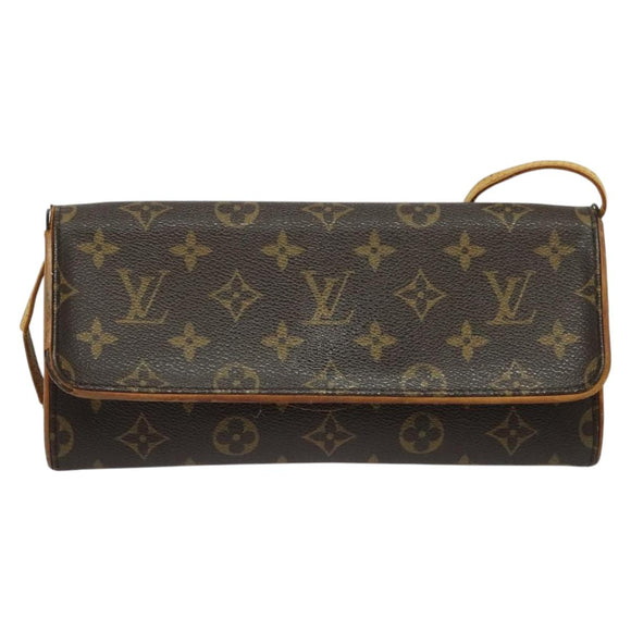 LOUIS VUITTON Monogram Pochette Twin GM Shoulder Bag M51852 LV Auth 136381