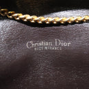Christian Dior Trotter Canvas Chain Shoulder Bag Beige Gold Auth 136388-17