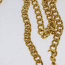 Christian Dior Trotter Canvas Chain Shoulder Bag Beige Gold Auth 136388-8