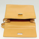 CELINE Hand Bag Leather 2way Yellow Auth 136390-20