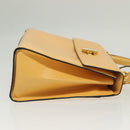 CELINE Hand Bag Leather 2way Yellow Auth 136390-3
