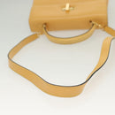 CELINE Hand Bag Leather 2way Yellow Auth 136390-8