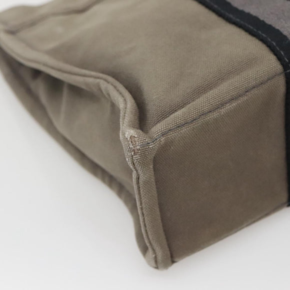 HERMES Fourre Tout PM Hand Bag Canvas Gray Navy Auth 136396