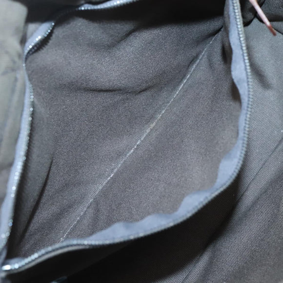 HERMES Fourre Tout PM Hand Bag Canvas Gray Navy Auth 136396