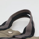 HERMES Fourre Tout PM Hand Bag Canvas Gray Navy Auth 136396-8