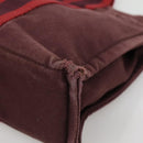 HERMES Fourre Tout PM Hand Bag Canvas Bordeaux Auth 136397-9