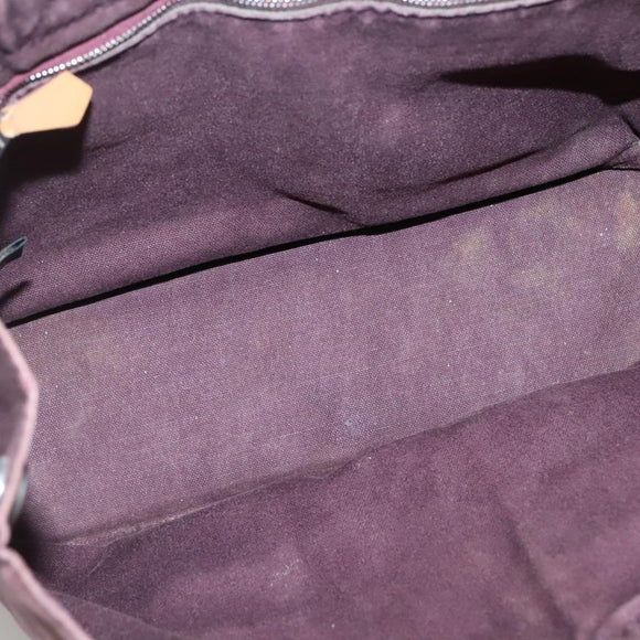 HERMES Fourre Tout PM Hand Bag Canvas Bordeaux Auth 136397