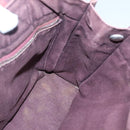 HERMES Fourre Tout PM Hand Bag Canvas Bordeaux Auth 136397-17