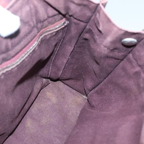 HERMES Fourre Tout PM Hand Bag Canvas Bordeaux Auth 136397