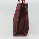 HERMES Fourre Tout PM Hand Bag Canvas Bordeaux Auth 136397-4