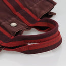 HERMES Fourre Tout PM Hand Bag Canvas Bordeaux Auth 136397-7