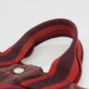 HERMES Fourre Tout PM Hand Bag Canvas Bordeaux Auth 136397-8