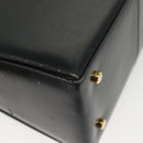 Salvatore Ferragamo Gancini Hand Bag Leather 2way Black Gold Auth 136400-14