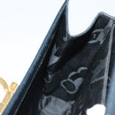 Salvatore Ferragamo Gancini Hand Bag Leather 2way Black Gold Auth 136400-24