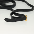 Salvatore Ferragamo Gancini Hand Bag Leather 2way Black Gold Auth 136400-9