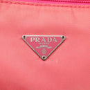 PRADA Accessory Pouch Nylon Pink Silver Auth 136404-18