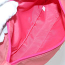 PRADA Accessory Pouch Nylon Pink Silver Auth 136404-11