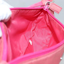 PRADA Accessory Pouch Nylon Pink Silver Auth 136404-20