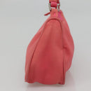 PRADA Accessory Pouch Nylon Pink Silver Auth 136404-4