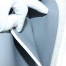 Christian Dior Honeycomb Canvas Shoulder Bag PVC White Gold Auth 136409-21