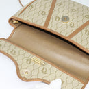 Christian Dior Honeycomb Canvas Shoulder Bag PVC Beige Gold Auth 136410-15