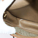 Christian Dior Honeycomb Canvas Shoulder Bag PVC Beige Gold Auth 136410-19