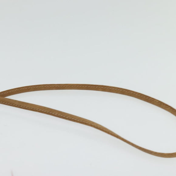 Christian Dior Honeycomb Canvas Shoulder Bag PVC Beige Gold Auth 136410