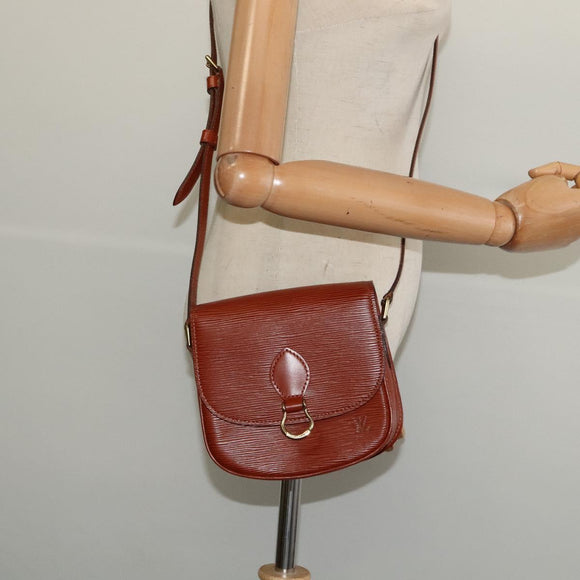 LOUIS VUITTON Epi Saint Cloud PM Shoulder Bag Brown M52213 LV Auth 136414