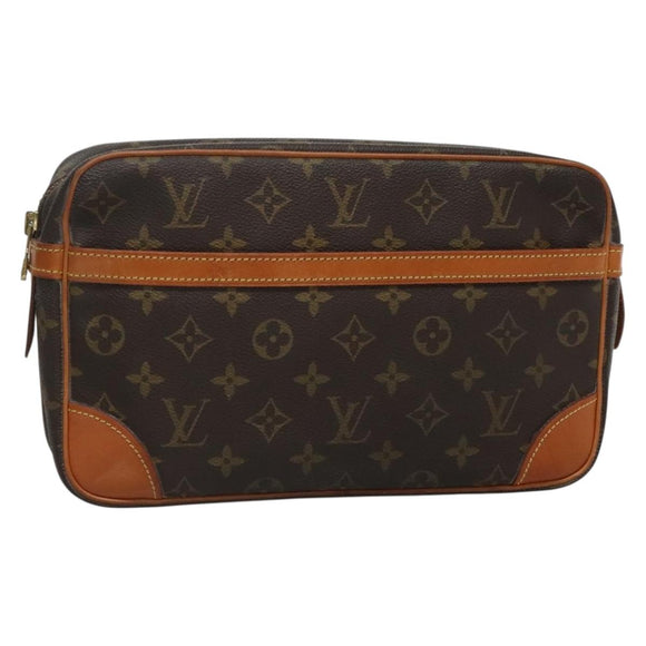 LOUIS VUITTON Monogram Compiegne 28 Clutch Bag M51845 LV Auth 136421