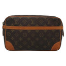 LOUIS VUITTON Monogram Compiegne 28 Clutch Bag M51845 LV Auth 136421-2