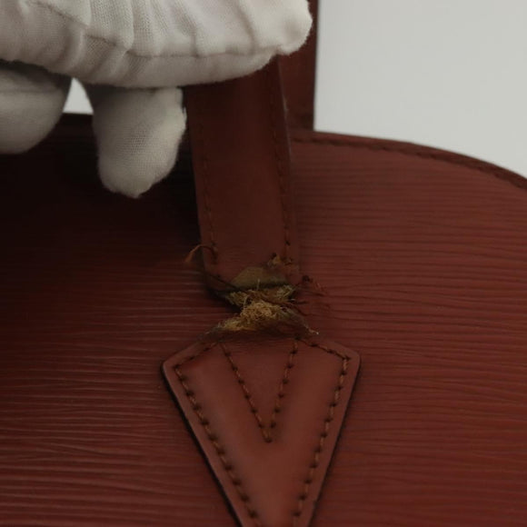 LOUIS VUITTON Epi Lussac Shoulder Bag Brown M52283 LV Auth 136432