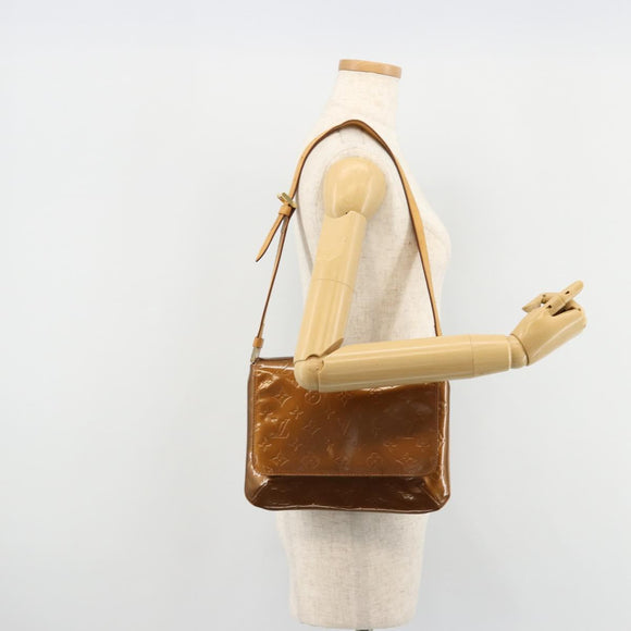 LOUIS VUITTON Monogram Vernis Thompson Street Bag Bronze M91124 LV Auth 136433