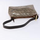 FENDI Zucchino Canvas Shoulder Bag Coated Canvas Beige Gold Auth 136436-7