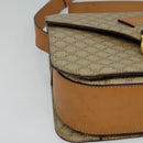 CELINE Macadam Canvas Shoulder Bag PVC Beige Gold Auth 136443-8