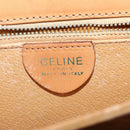 CELINE Macadam Canvas Shoulder Bag PVC Beige Gold Auth 136443-18