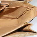 CELINE Macadam Canvas Shoulder Bag PVC Beige Gold Auth 136443-19