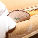 CELINE Macadam Canvas Shoulder Bag PVC Beige Gold Auth 136443-12