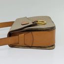 CELINE Macadam Canvas Shoulder Bag PVC Beige Gold Auth 136443-3