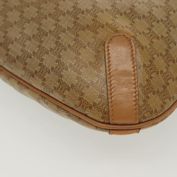 CELINE Macadam Canvas Tote Bag PVC Beige Gold Auth 136444